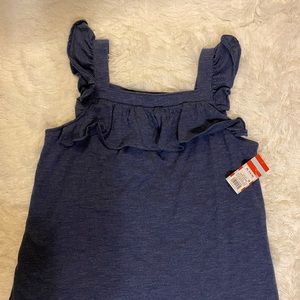 NEW w/Tags Girls Blue Cat & Jack Ruffle Tank